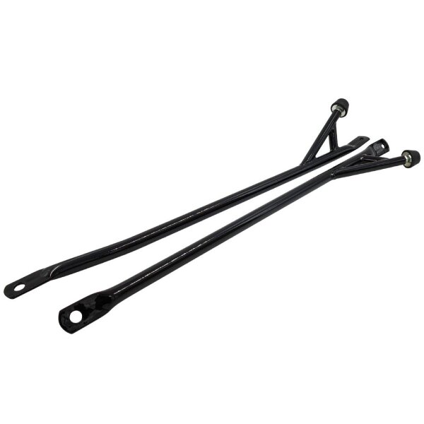 SH Paar Enduro-Streben / Unterzugstreben mit Lenkanschlag für Simson S51/S50/S70 - schwarz pulverbeschichtet