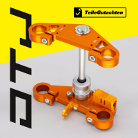 CNC Gabelbrücke mit Teilegutachten Orange