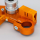 CNC Gabelbrücke mit Teilegutachten Orange