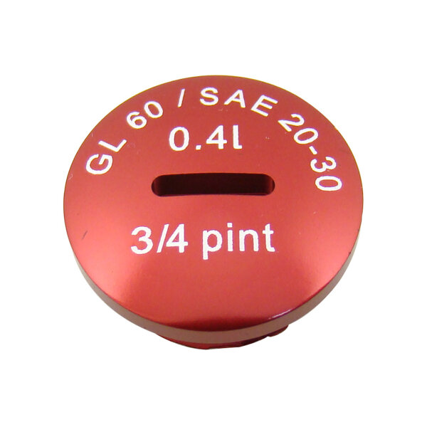 Verschlussschraube ROT Aluminium eloxiert (Getriebedeckel), mit O-Ring