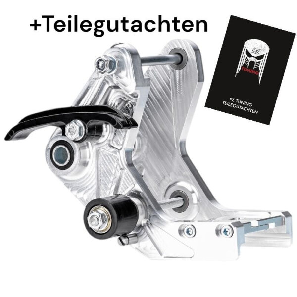 PZ CNC Motorhalter mit Kettenführung Simson S51 ALU Natur