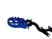 Fußrastenträger Cross mit CNC Klappfußrasten, für Simson S50, S51, S70 - Blau