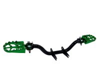 Fußrastenträger Cross mit CNC Klappfußrasten, für Simson S50, S51, S70 - Grün