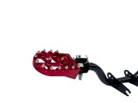 Fußrastenträger Cross mit CNC Klappfußrasten, für Simson S50, S51, S70 - Rot