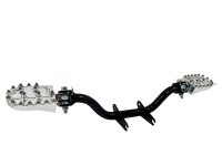 Fußrastenträger Cross mit CNC Klappfußrasten, für Simson S50, S51, S70 - Alu Natur