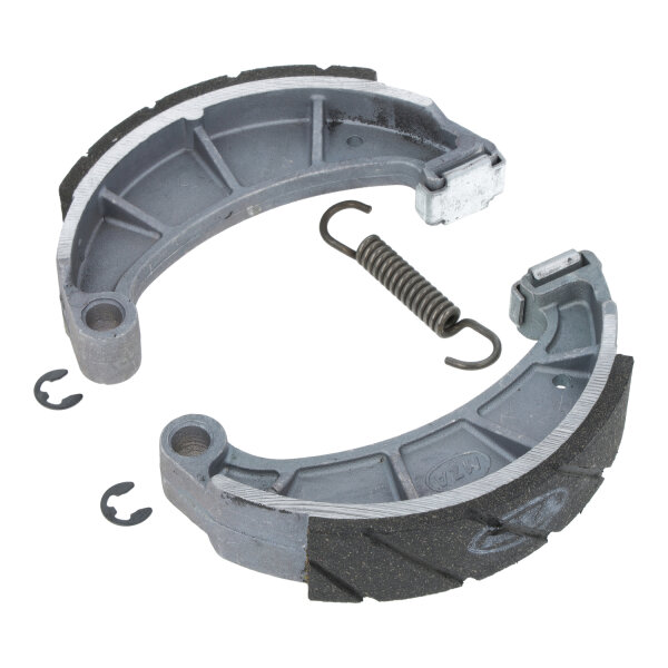 SET Sportbremsbacken ø124 mm - mit auswechselbarer Zwischenlage + Bremsbackenfeder + Sicherungsscheiben