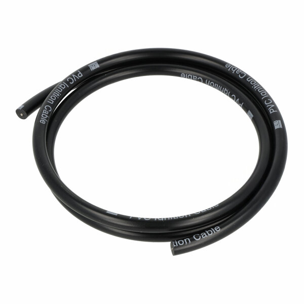Zündkabel, schwarz, Kupfer + PVC, Ø7 mm, Länge: 1 m