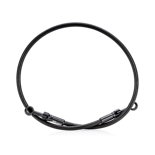PZ-Tuning Stahlflexbremsleitung 880mm Schwarz f. Enduro o. Protaper Lenker