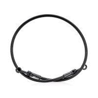 PZ-Tuning Stahlflexbremsleitung 880mm Schwarz f. Enduro...