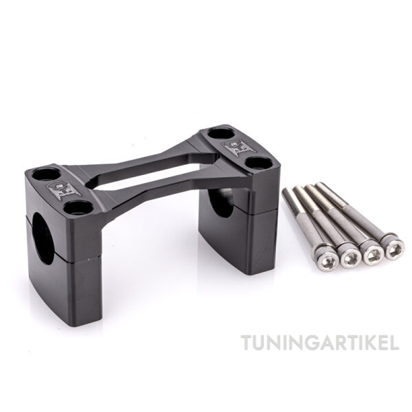 Lenkerklemme CNC Racing mit Teilegutachten für Simson S51 und S50 Schwarz